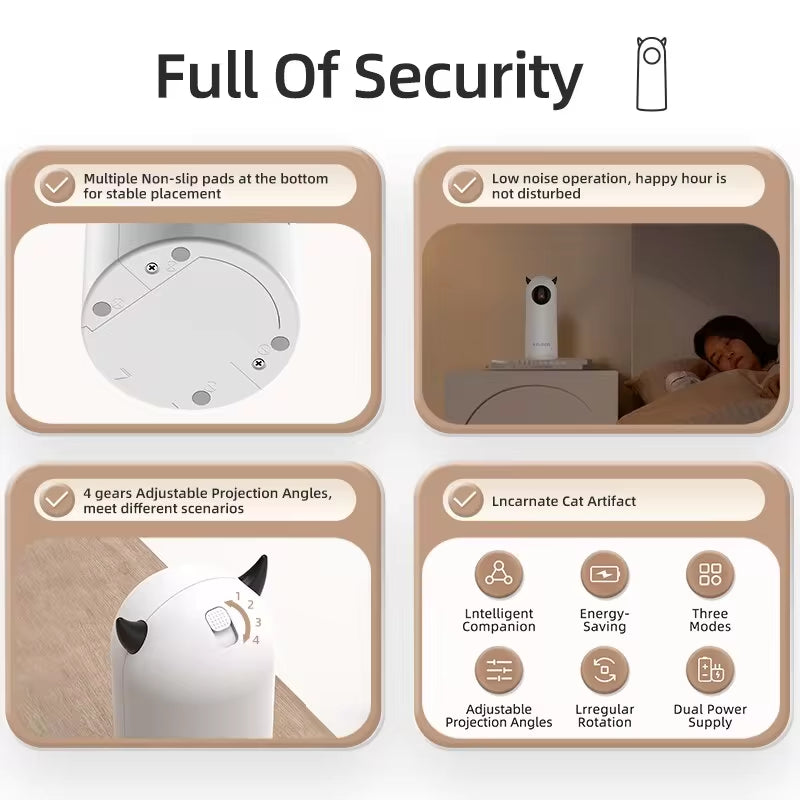 Interactive Smart Laser Cat Toy with Handheld Remote - Automatic LED Pet Teaser for Indoor Use