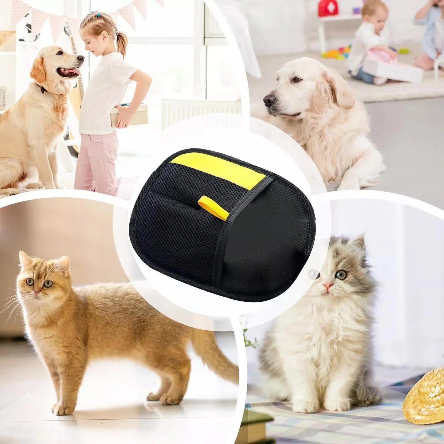 Oceantree Two-Way Brush Pet Hair Remover - Waterproof and Wear-Resistant Gloves for Effective Household Cleaning and Pet Care