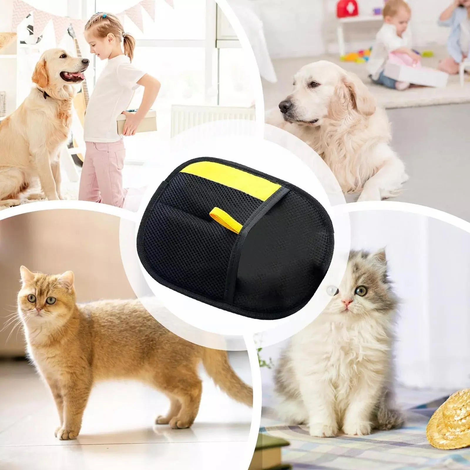 Oceantree Two-Way Brush Pet Hair Remover - Waterproof and Wear-Resistant Gloves for Effective Household Cleaning and Pet Care