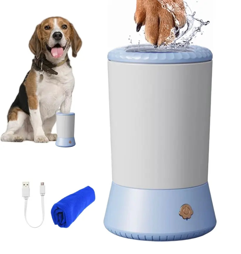 2025 All for Paws Portable Automatic Dog Paw Cleaner with Free Towels - USB Rechargeable Device for Cleaning Muddy Paws, Safe for Pets