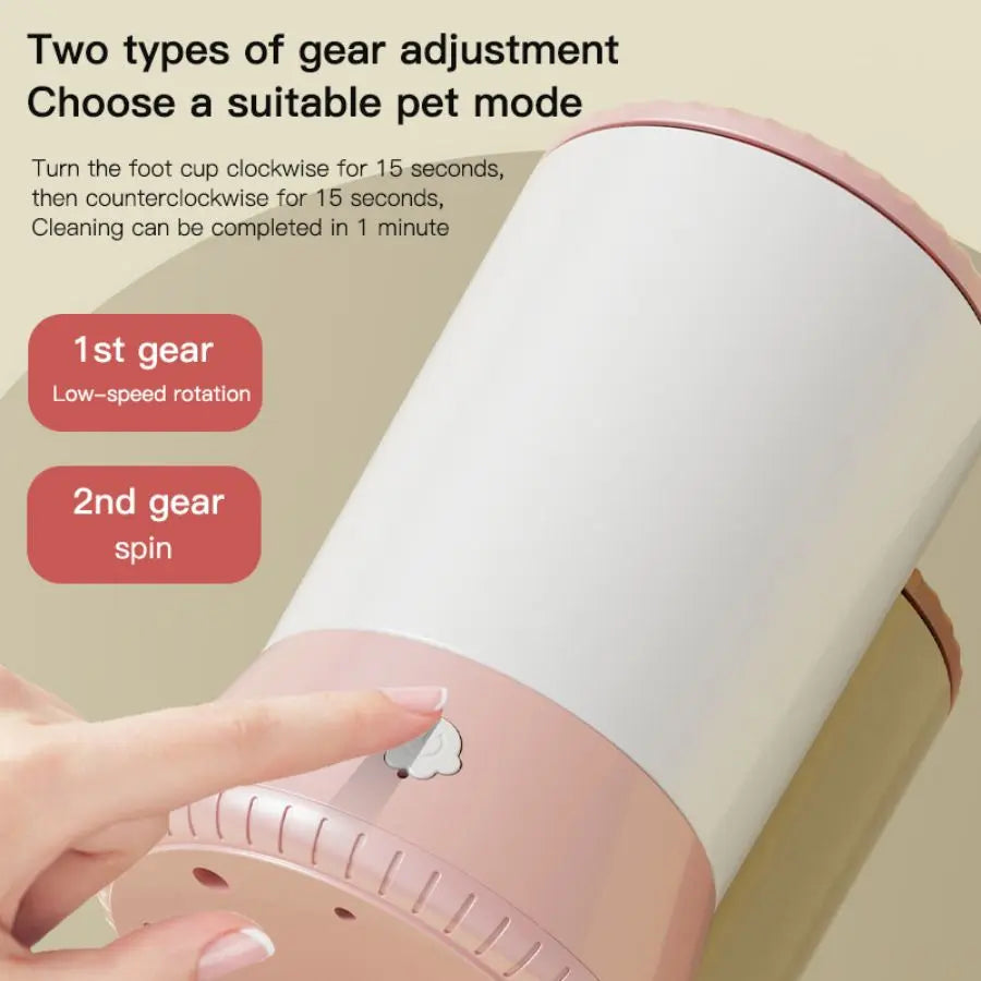 2025 All for Paws Portable Automatic Dog Paw Cleaner with Free Towels - USB Rechargeable Device for Cleaning Muddy Paws, Safe for Pets