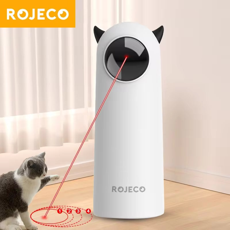 Interactive Smart Laser Cat Toy with Handheld Remote - Automatic LED Pet Teaser for Indoor Use