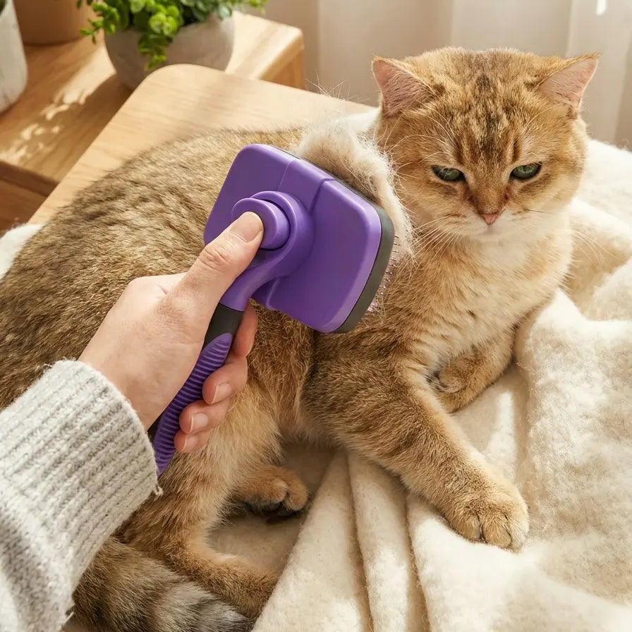 Comprehensive Pet Grooming Kit for Dogs and Cats – 9 Professional Tools Including Bathing Massage Brush, Nail Clipper, Slicker Brush, Scissors, Toothbrush, and More