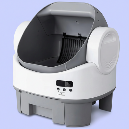 Cat Litter Box with Self-Cleaning Features and Safety Sensors